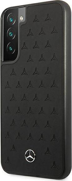 Këllëf telefoni Mercedes MEHCS22MPSQBK për Samsung Galaxy S22+, lëkurë natyrale, i zi