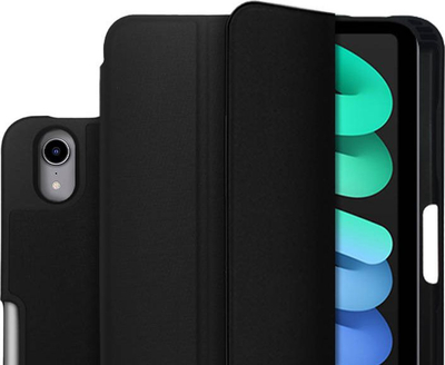 Këllëf tableti Crong FlexFolio për iPad mini 6 8.3", me qëndrim, i zi