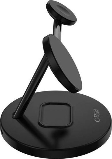 Karikues wireless 3‑në‑1 Tech‑Protect QI15W-A35, MagSafe, 15W, i zi