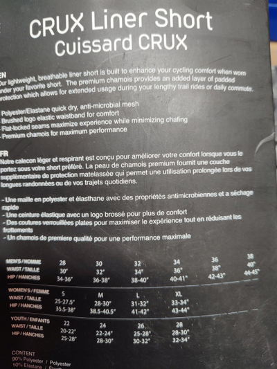 Shorc i brendshëm biçiklete 100% Crux për burra, i zi