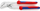 Pincë pompë uji Knipex 89 05 250, 250mm, me doreza gome, kuqe blu