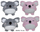 Loje pelushi koala Sun Day K1272, 15cm, roz ose gri