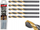 Set frezash metali Tvardy HSS, 2.5mm, 5 copë, zi-ari