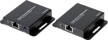 Extender HDMI Dahua PFM700-E, çon sinjalin AV me kabllo rrjeti, ngjyrë e zezë