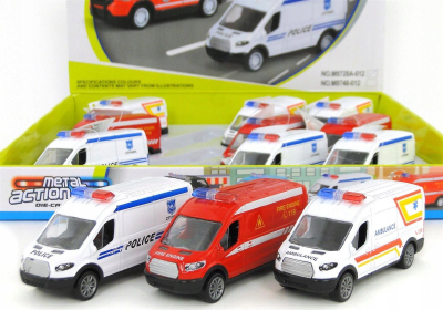 Makinë lodër metali për emergjenca Metal Action Team, 10 cm, modele të përziera, shumëngjyrëshe