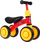 Biçikletë pa pedale SporTrike PettyTrike Z7 Walker, 4 rrota, për kalamaj 1 vjeç, e kuqe e verdhë