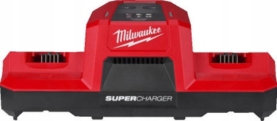 Karikues baterish Milwaukee M18 DBSC Super Charger, për 2 bateri, karikim i shpejtë, i kuq