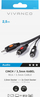 Kabllo audio Vivanco 46031, 3.5mm në 2x RCA, 2.5m, i zi