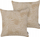 Set me 2 jastëkë për zbukurim, 45x45 cm, jute, bezhë natyrale