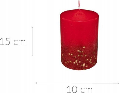 Qiri dekorativ Atmosphera Christmas Candle, 90 g, pa aromë, e kuqe