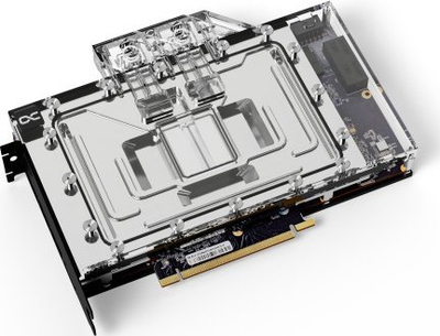 Backplate ftohës për GPU Alphacool 13463, akrilik edhe alumin, për ftohje me ujë, i zi