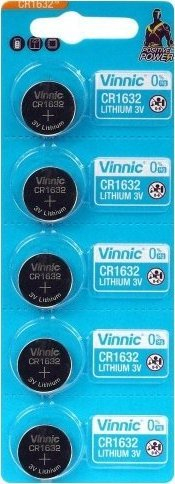 Bateri litiumi tip buton Vinnic CR1632, 3V, set me 5 copë