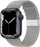 Rrip dore Crong Wave Band Braided për Apple Watch 38/40/41 mm, stof i endur, gri e çelët