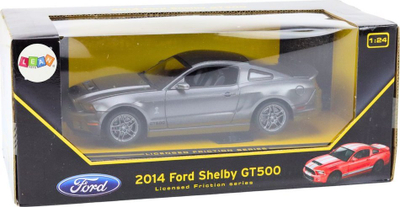 Makine lodër Ford Shelby GT500 2014, shkallë 1:24, me mekanizëm për me lëviz, ngjyrë argjendt