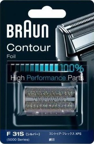 Folie zëvendësuese rroje Braun F 31S, Series 3 Contour Flex Integral 5000, ngjyrë argjendtë