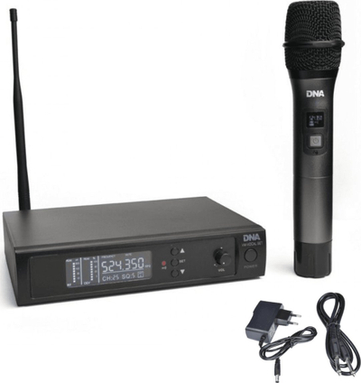 Set mikrofon karaoke pa tel, mikrofon vokal me marrës, i zi
