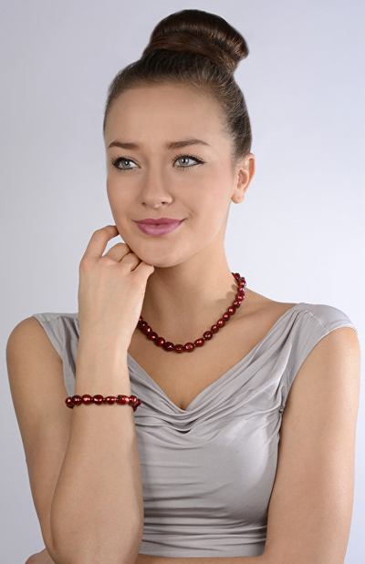 Set qafore dhe byzylyk JwL Luxury Pearls JL0164
