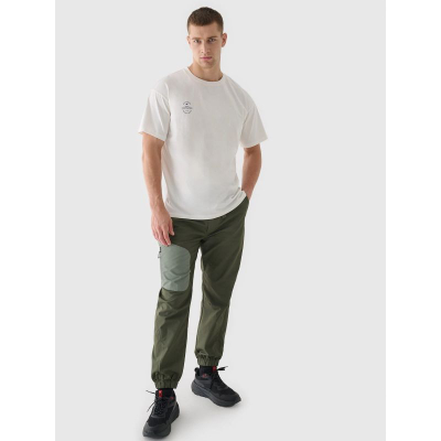 Унисекс блуза 4F 4FRAW24TTSHU2672, oversize, 100% памук, бела