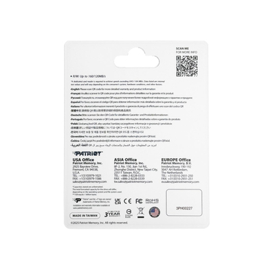 Kartë memorie Patriot EP DDR200 MicroSDXC, 512GB, U3 V30 A2, e zezë