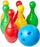 Set bowlingu Technok Bowling Set, 6 birila me top, shumëngjyrësh