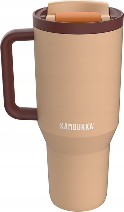 Termus me pipëz Kambukka Rio, 950ml, çelik inox, bezhë Almond Dream