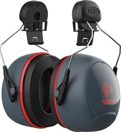 Mbrojtëse veshi JSP AEB040 0C1 A00, wireless Bluetooth, 36dB, e kuqe gri e errët