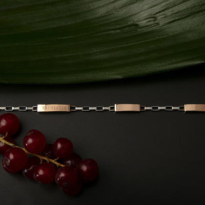 Byzylyk Trussardi T Steel TJAXV36, bicolor, për meshkuj, argjendtë e zezë