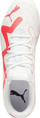 Këpucë futbolli Puma Future Play FG AG, Dynamic Motion System, për çuna, të bardha me rozë
