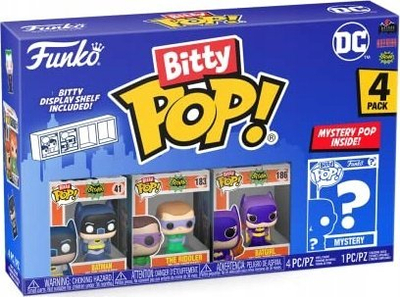 Figurina koleksionuese Funko Bitty POP DC Batman 4 Pack, set vinyl të vegjël, 2.3cm, shumëngjyrëshe