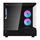 Darkflash Kuti kompjuteri DPX90 (I zi) + 3 ventilatorë