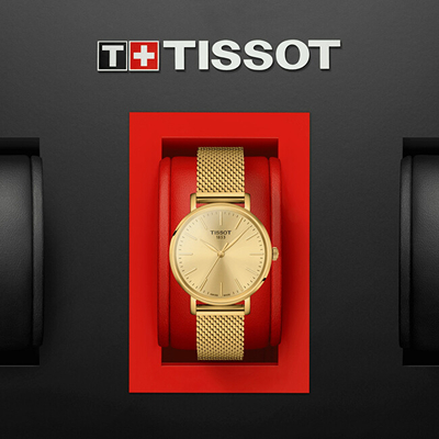 Orë dore për femra Tissot Everytime Lady T143.210.33.021.00, e artë