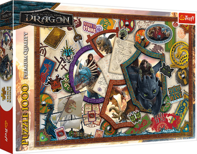 Puzzle Trefl How to Train Your Dragon Heroes, 1000 copa, me ngjyra