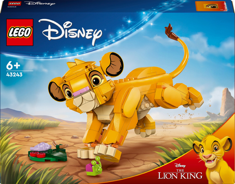 Set LEGO Disney The Lion King Simba Lion Cub 43243, figurë ndërtuese, 6+, shumëngjyrësh