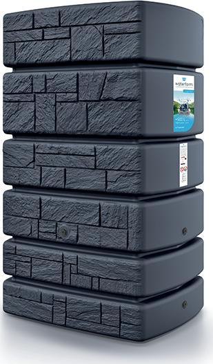 Rezervuar uji shiu Prosperplast Tower Stone, 500L, plastik, antracit