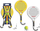 Set tenisi Adar, 2 raketa, 1 top, MIX