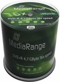 DVD MediaRange DVD+R, 4.7 GB, 16x, 100 copë