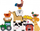 Lodër druri Viga Wooden Blocks Stacking Puzzle Farm Animals, 12 figura, Montessori