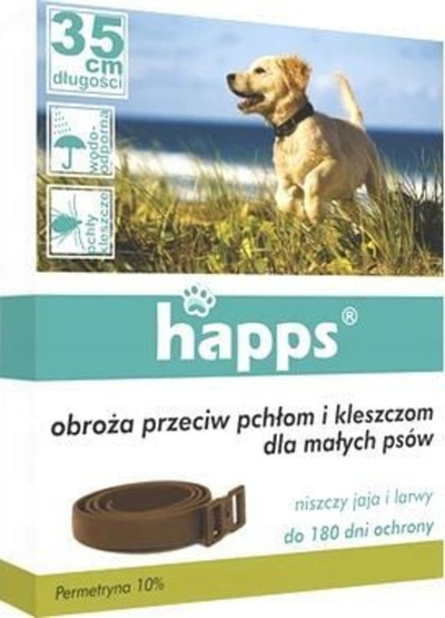Qafore antiparazitare Happs për qen të vegjël, që s’e ha uji