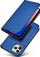 Mbulesë portofol Hurtel Magnet Card Case për iPhone 12, me xhepa për karta, funksion qëndrimi, blu