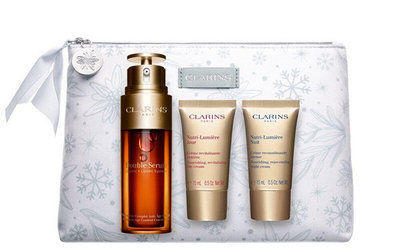 Set - Serum intensiv kundër plakjes 50 ml + Krem rigjallërues i ditës 15 ml + Krem rigjallërues nate kozmetik Clarins Nutri-Lumière
