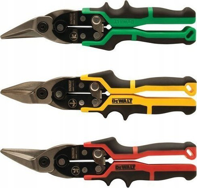 Set gërshërë llamarine Dewalt DWHT14676, 3 copa, ergonomike, shumëngjyrëshe