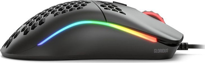 Maus për lojëra Glorious Model O Mat, RGB, me kabllo, i zi mat