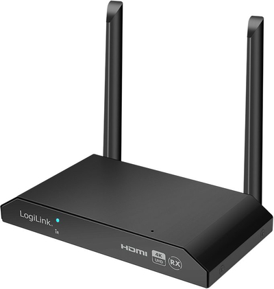 Безжичен HDMI приемник LogiLink HDW0103AR, 4K UHD, црн