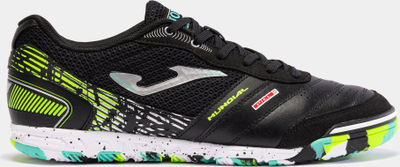 Atlete futbolli sallë Joma Mundial Leather, lëkurë, për ambiente të brendshme, të zeza
