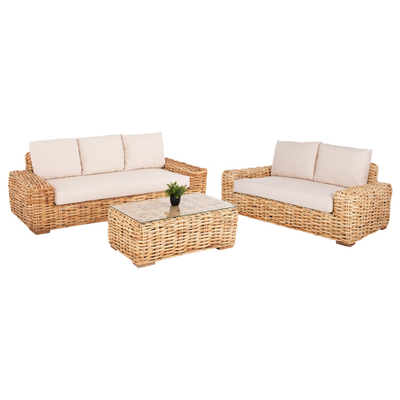 Set kopshti lounge 3-pjesësh Tropel (HM11941), bardhë