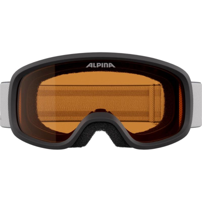 Syze skijimi Alpina Piney 2.0 Junior, lentë portokalli, për fëmijë, të bardha matt
