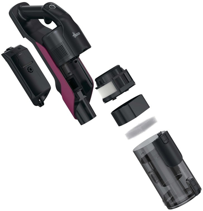 Fshesë me korrent vertikale Hoover HF610HX 011, pa kabllo, 40 min, 0.7L, e zezë