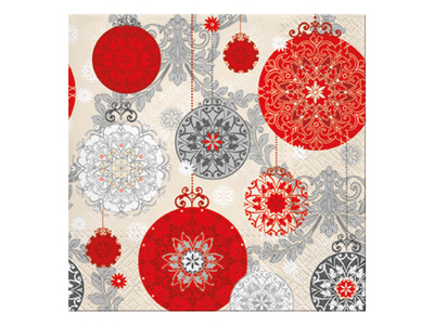Lecka letre për zbukurim Krishtlindjesh Christmas TL627000, 33x33cm, 20 copë, me shumë ngjyra