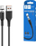 Kabllo magnetike USB Type C Denmen D18T, 1m, 2.4A, e zezë