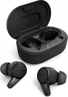 Kufje wireless Philips TAT1207BK, Bluetooth, me kuti karikimi, të zeza
